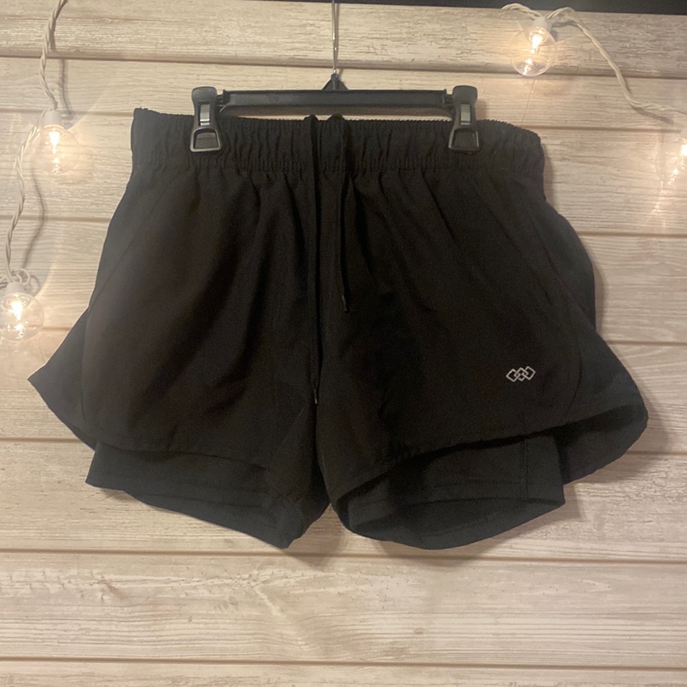 Athletic shorts w/ spandex underneath